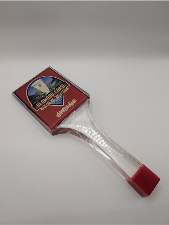 Redwood Coast Brewing Company Other - Redwood Coast Brewing Amber Ale Tap Handle Clear Red Approx 8-9" Brewery